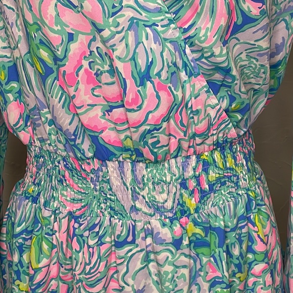 Lilly Pulitzer Christiana Multi In Full Bloom Smocked Stretch Dress - Picture 5 of 12
